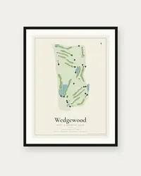 Wedgewood Golf & Country Club map print, framed poster