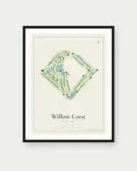 Willow Crest Golf Club map print, framed poster