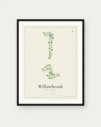 Willowbrook Golf Course map print, framed poster
