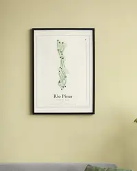 Rio Pinar Country Club map print, framed in a room