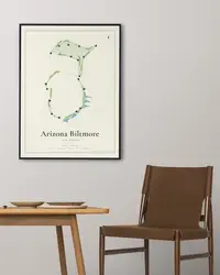 Arizona Biltmore Links Course map print, in a second room