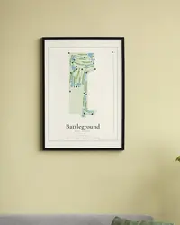 Battleground Golf Course at Deer Park map print, in a second room