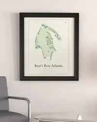 Bear's Best Atlanta map print, in a second room