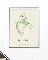 Black Rock Country Club map print, in a second room