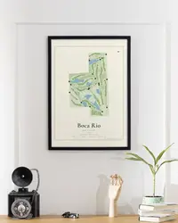 Boca Rio Golf Club map print, in a second room