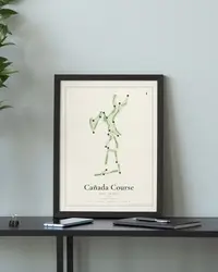 Cañada Course map print, in a second room