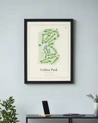 Colina Park Golf Course map print, in a second room