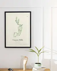Coyote Hills Golf Course map print, in a second room