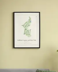 Dedham Country and Polo Club map print, in a second room