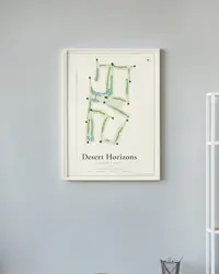 Desert Horizons Country Club map print, in a second room