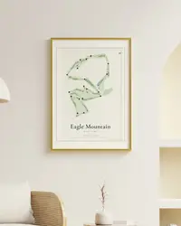 Eagle Mountain Golf Club map print, in a second room