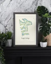 Eagle Ridge Golf Club map print, in a second room