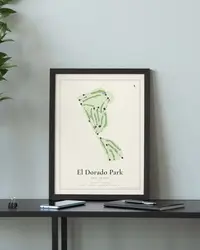 El Dorado Park Golf Course map print, in a second room