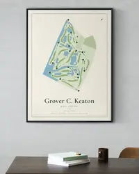 Grover C. Keaton Golf Course map print, in a second room