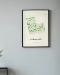 Hickory Hills Country CLub map print, in a second room