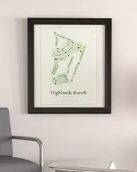 Highlands Ranch Golf Club map print, in a second room