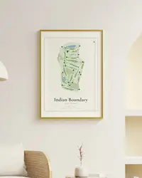 Indian Boundary Golf Course map print, in a second room