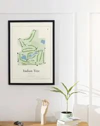 Indian Tree Golf Club map print, in a second room