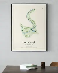 Lost Creek Country Club map print, in a second room