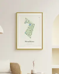 Mendakota Country Club map print, in a second room