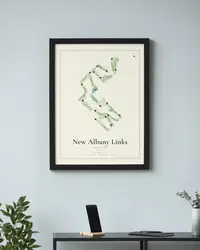 New Albany Links Golf Club map print, in a second room