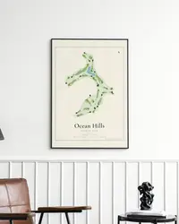 Ocean Hills Country Club map print, in a second room