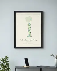 Outdoor Resort Palm Springs map print, in a second room