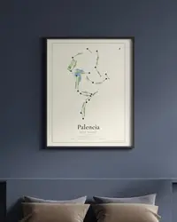 Palencia Golf Course map print, in a second room