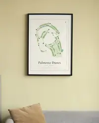 Palmetto Dunes - Arthur Hills Golf Course map print, in a second room