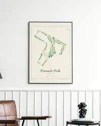 Pinnacle Peak Country Club map print, in a second room