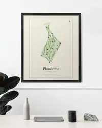 Plandome Country Club map print, in a second room