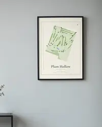 Plum Hollow Country Club map print, in a second room