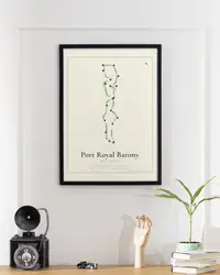 Port Royal Barony Golf Course map print, in a second room