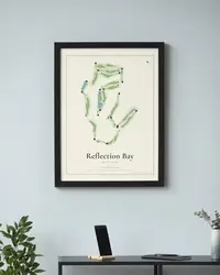Reflection Bay Golf Club map print, in a second room