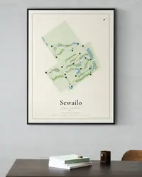 Sewailo map print, in a second room