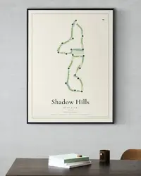 Shadow Hills Golf Club - South Course map print, in a second room