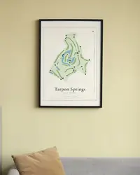 Tarpon Springs Golf Course map print, in a second room