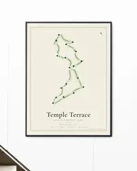 Temple Terrace Golf & Country Club map print, in a second room