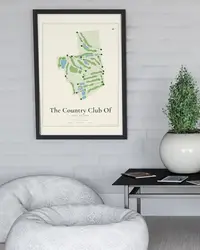 The Country Club Of Orlando map print, in a second room