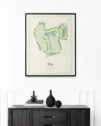The Golf Club at Cinco Ranch map print, in a second room