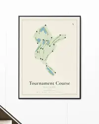 Tournament Course map print, in a second room