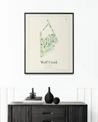 Wolf Creek Golf Course map print, in a second room